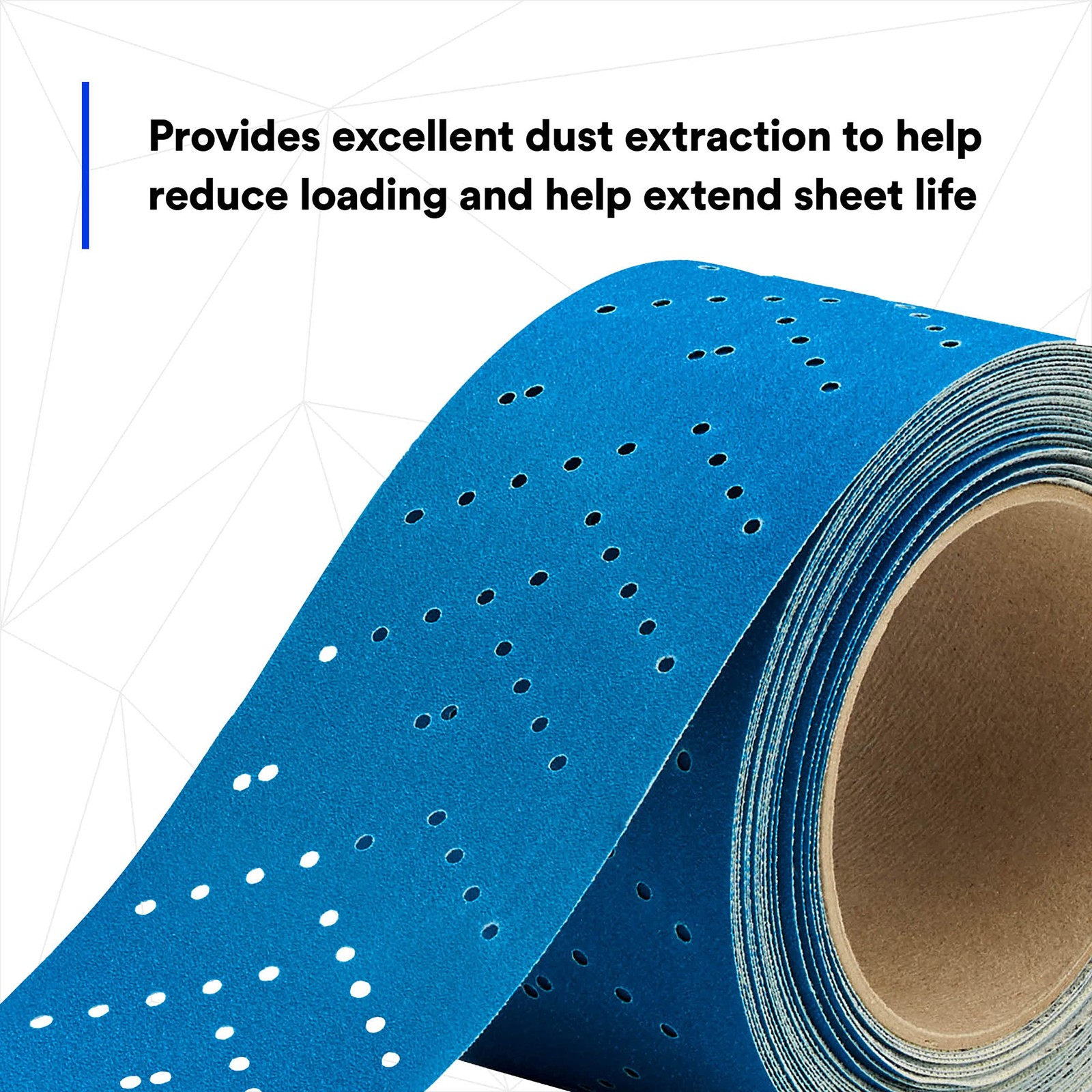 3M Hookit Blue 36195 Abrasive Sheet Roll 320 Grit 2.75 Inch x 13 Yard Ceramic