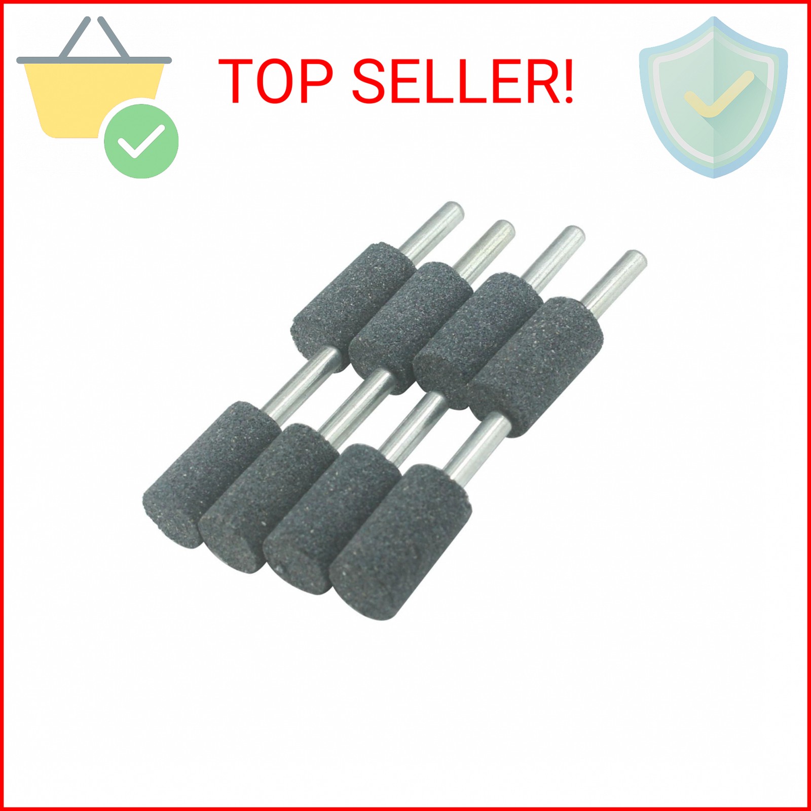 Luo ke 16mm Cylindrical Grinding Stone – 1/4″ Shank Cylinder Shape Aluminum Oxid