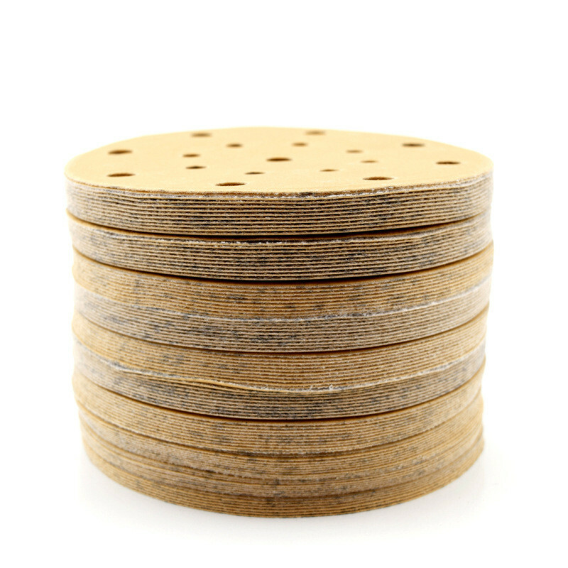 SATC 6″(150mm) 50PCS Premium A/O Abrasive 17-Hole Hook & Loop Sanding Disc P320