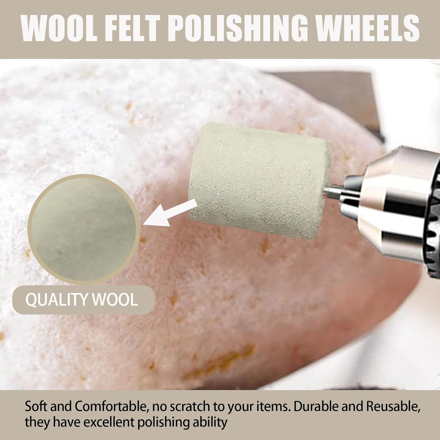 122Pcs Polishing Buffing Wheel Kit for Dremel and 2Pcs Polishing Compound 10P…