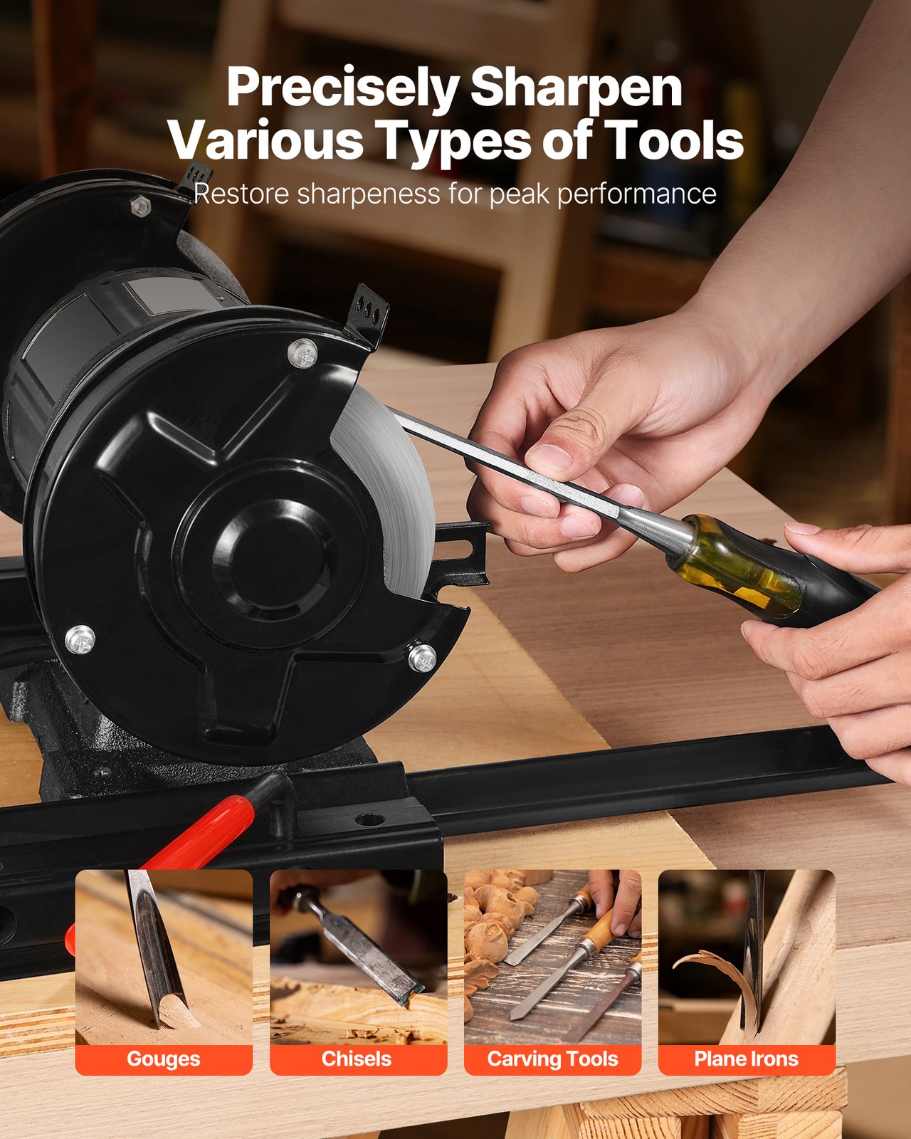 VEVOR Multi-Grind Sharpening System Vari-Grind Jig for 6″ & 8″ Bench Grinders