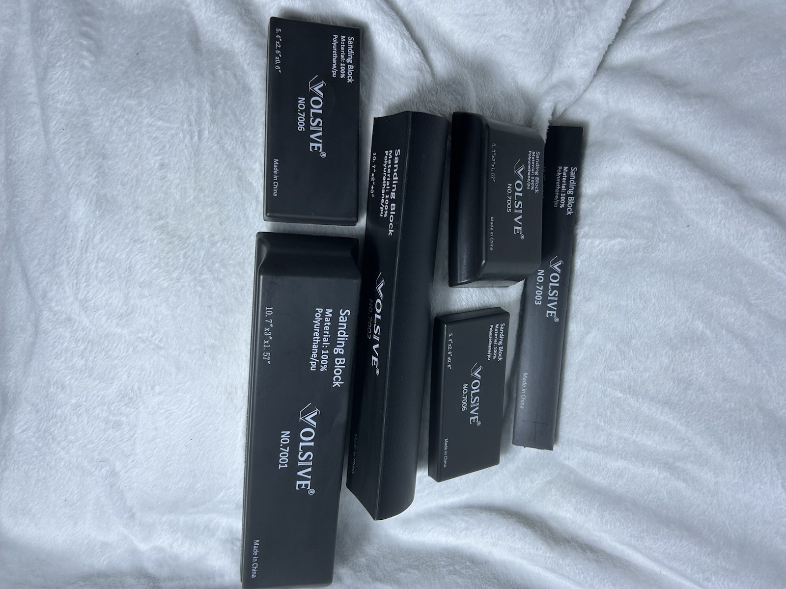 VOLSIVE 6pcs Hand Sanding Block Set for Auto Paint Body Work Grinding Polishing