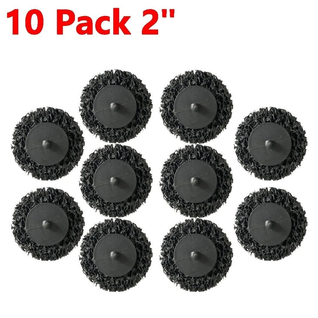10 Pcs 2″ Black Diamond Sanding Discs Set Quick Change for Rust Paint Removal