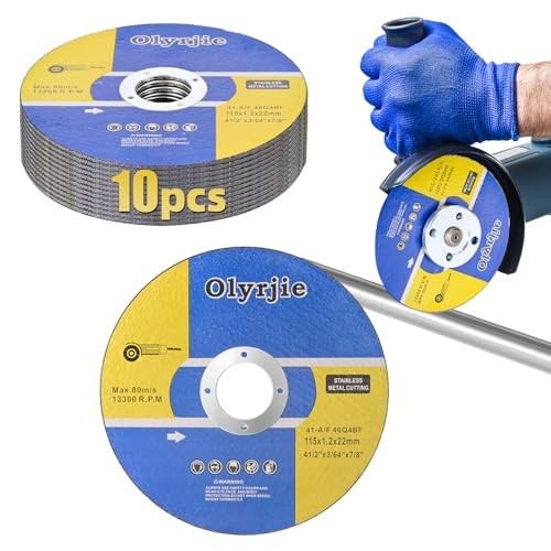 4 1/2 in Cut Off Wheel Cutting Wheels for Angle Grinders, Ultra Thin 10 Pack