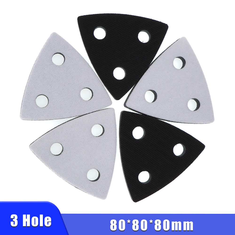 80*80*80mm 3 Hole Triangular Foam Cushion Interface Buffer Pad For Sanding Pads