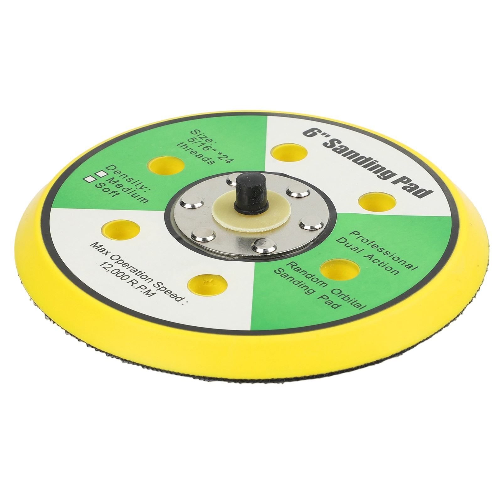 6 INCH HOOK AND LOOP SANDING PAD AIR ORBITAL SANDER BACKING PAD 12000RPM