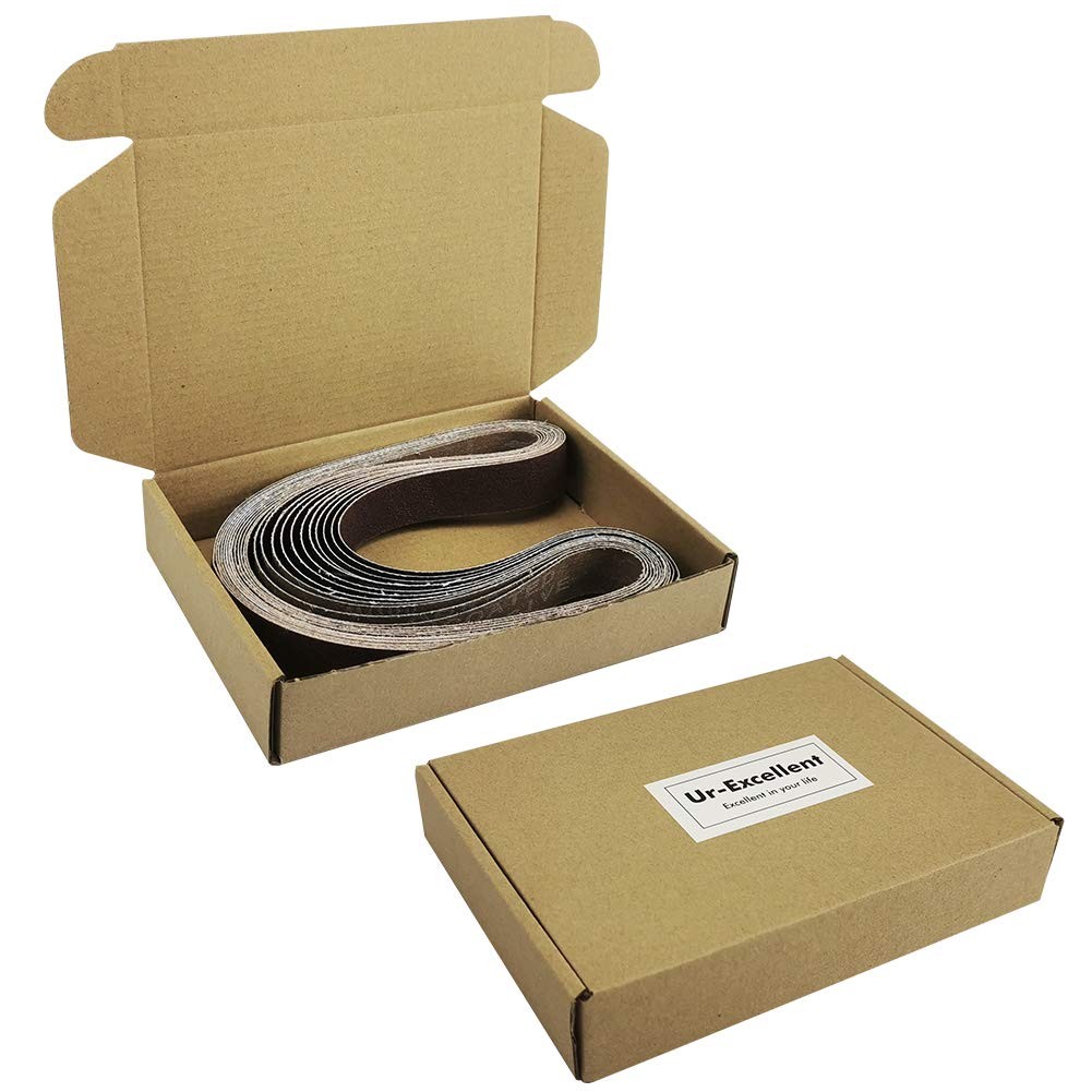 1/2×18 1/2 x 18 Inch Sanding Belt Pack 1/2-Inch x 18-Inch,24 mixgrit, Brown