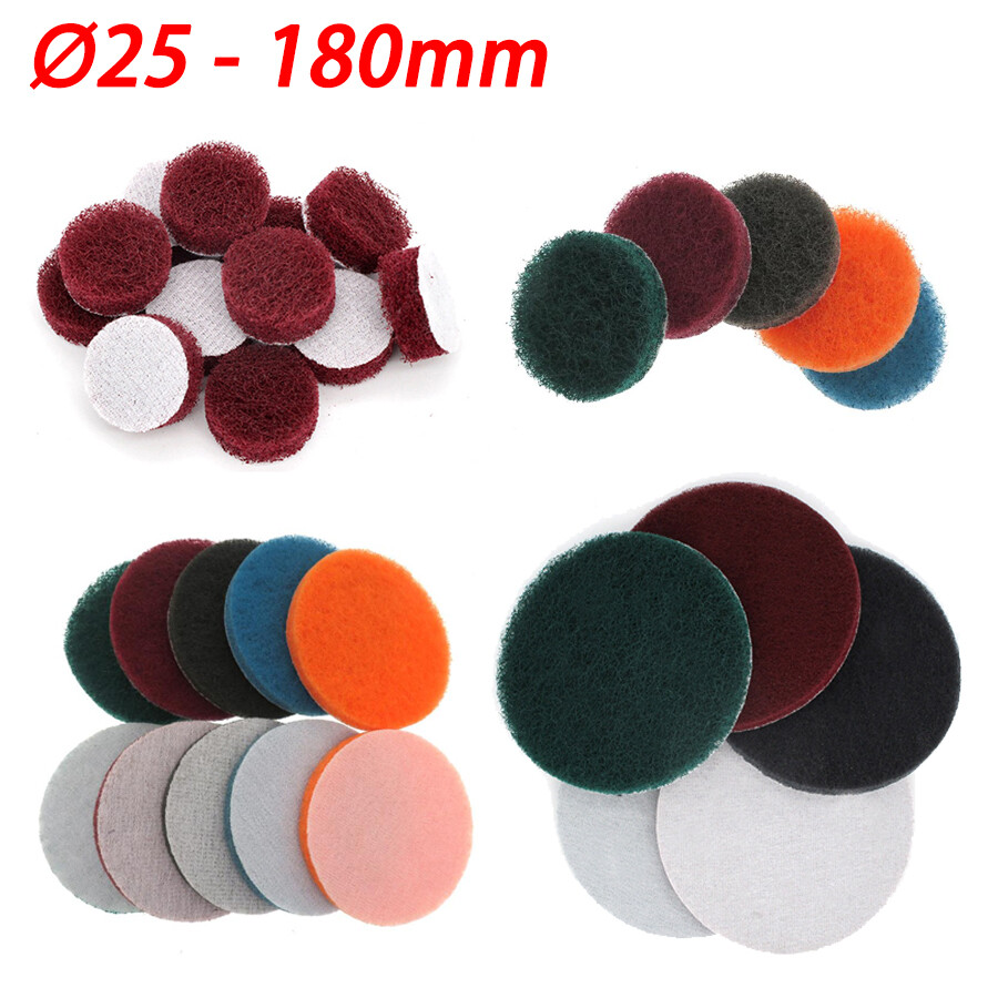 1″ – 7″ Hook & Loop Scouring Pads Flocking Sanding Discs 240# – 3000# Polishing