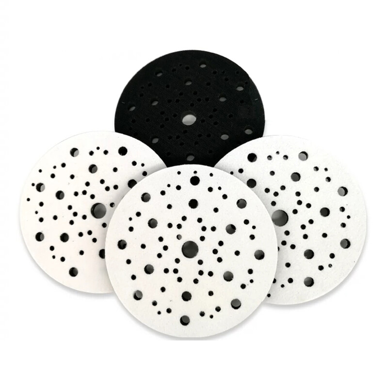 6 Inch 70 Hole Soft Foam Cushion Sponge Interface Buffer Pad For Sanding Pads