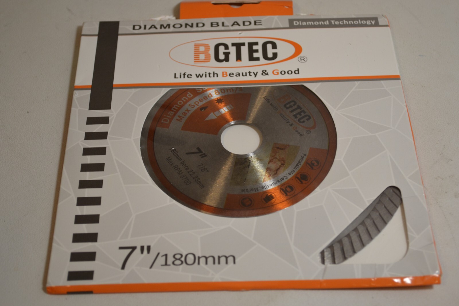 BGTEC Diamond Blade Diamond Technology 7″/180mm