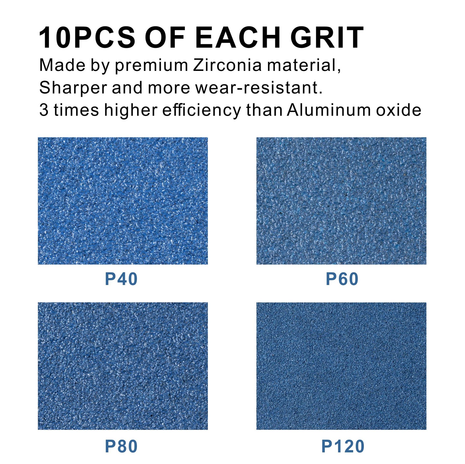 40 Pcs 3/8 x 13 Inch Zirconia Sanding Belts for Rust Paint Removal Wood Metal