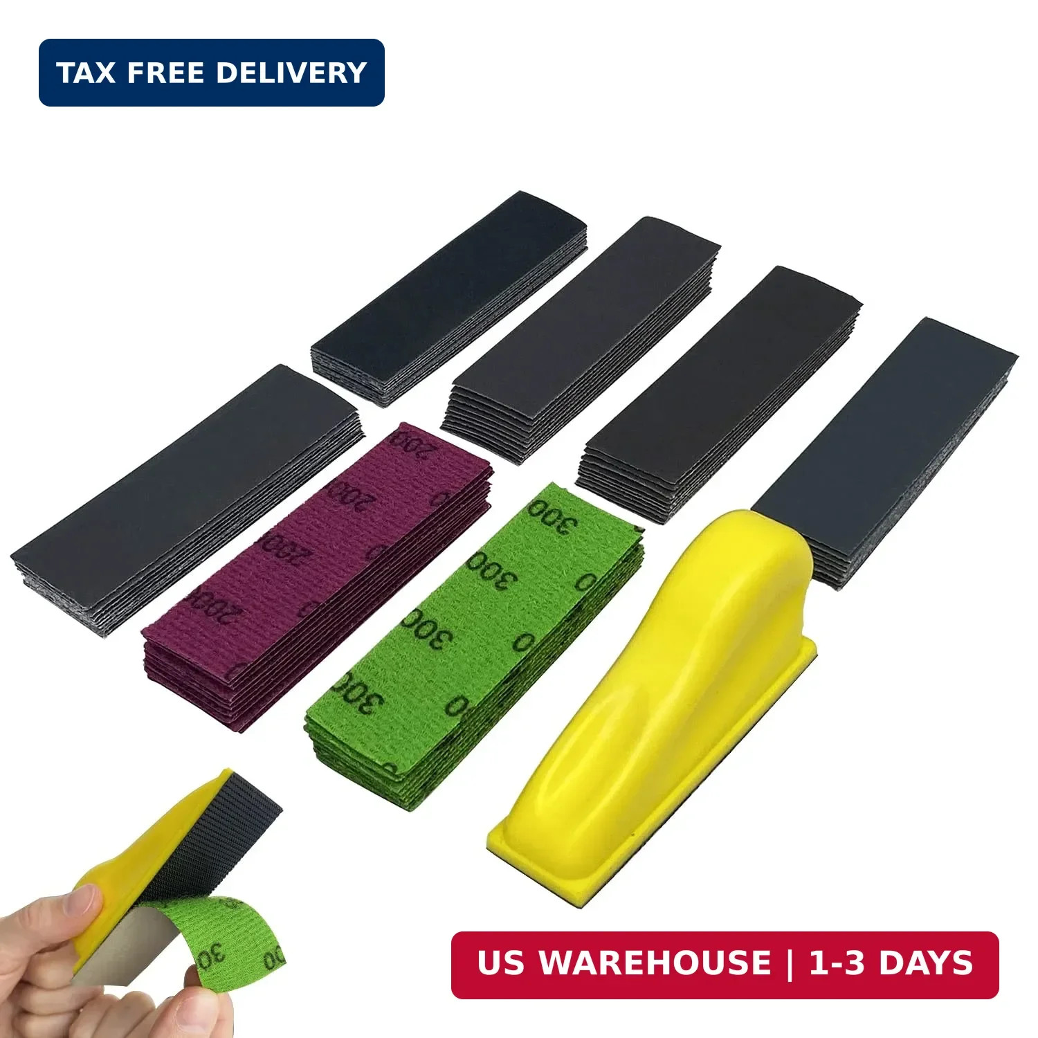 Micro Detail Sander Paper Kit 70PCS Wet Dry Sandpaper-Grit 400 600 800 1000 1500