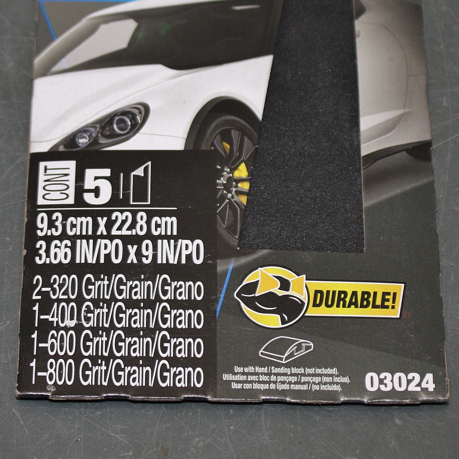 (20) 3M Body Repair Sandpaper Kits 03024, 3-2/3″ x 9″, Grit 320 400 600 800