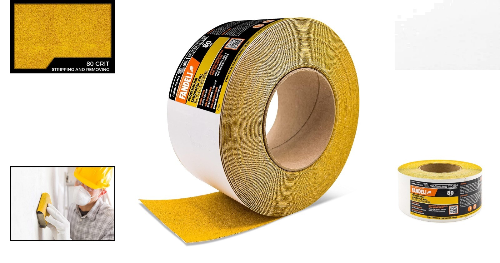Economical 80 Grit Self-Adhesive Sanding Roll for Effortless Wood Refinishing