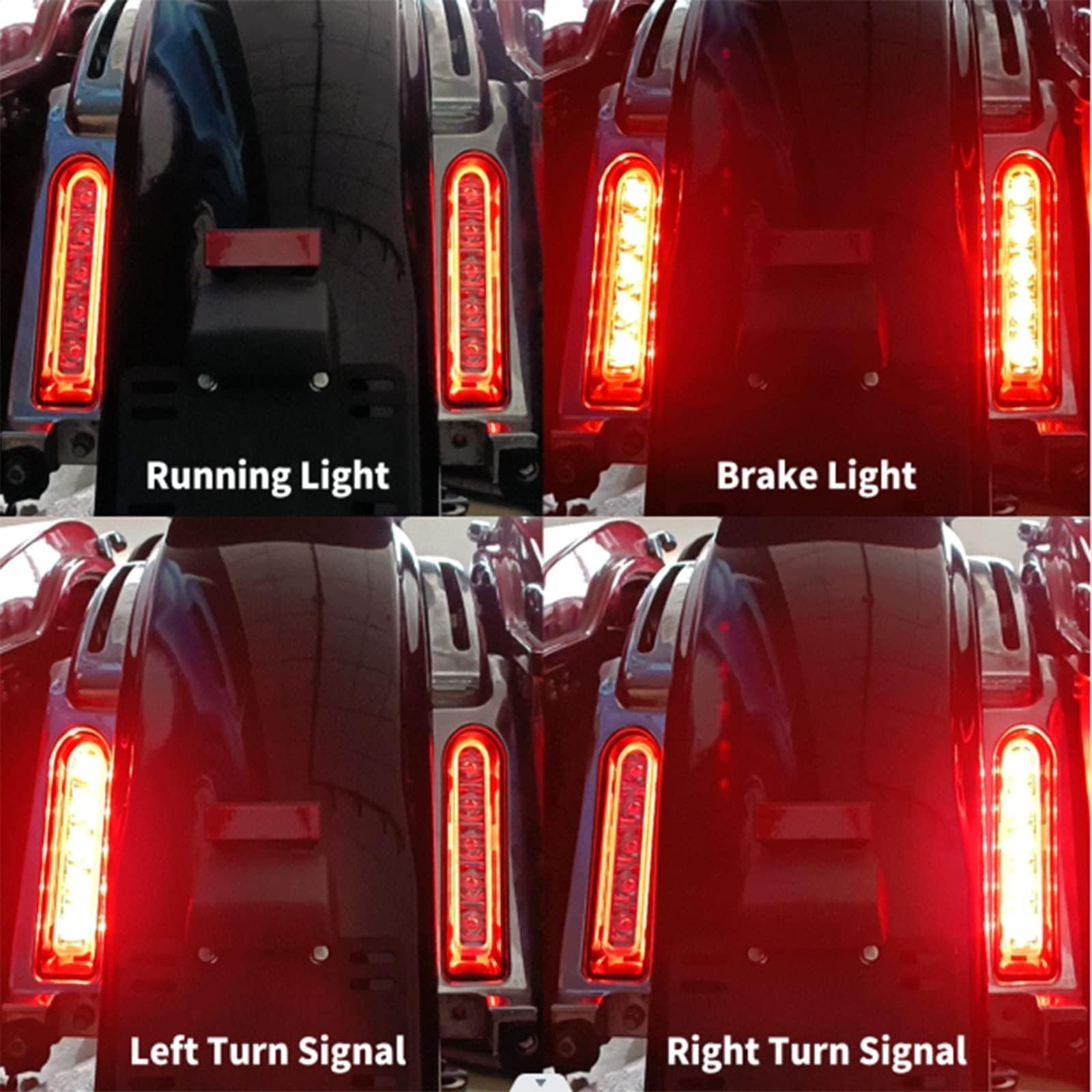 LED Filler Panel Lights Rear Fender Light Turn Signals Fit for Harley Touring…