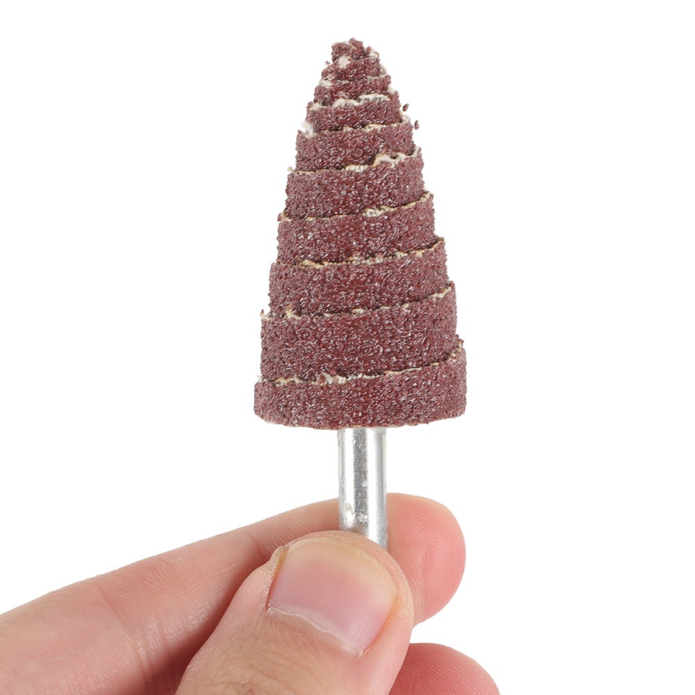 20Pcs Cone Shape Abrasive Flap Wheels with Handle for Sanding Grinding