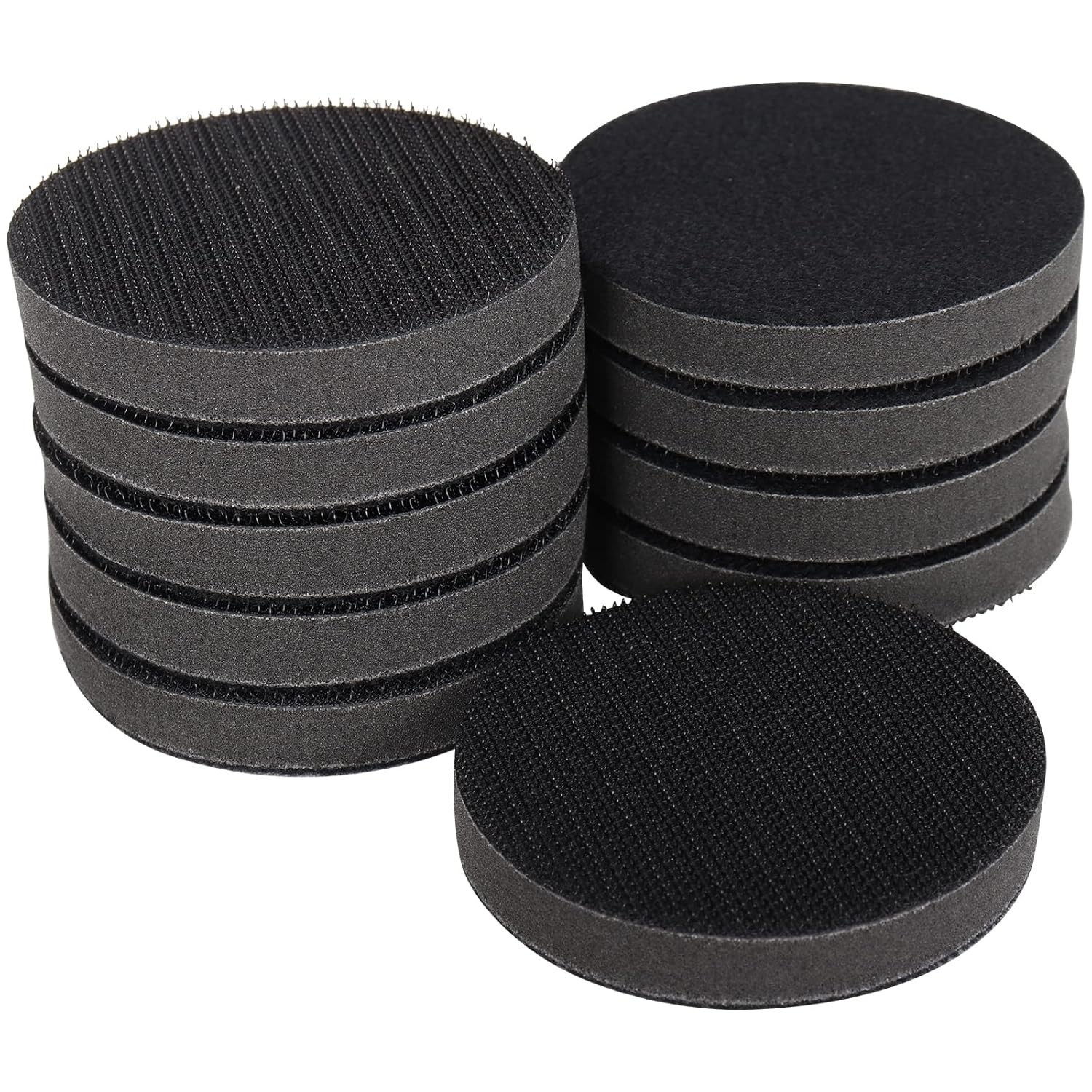 3 Inch (75Mm) Soft Foam Interface Sponge Pad 10 Pack 3″ Hook and Loop Replacemen
