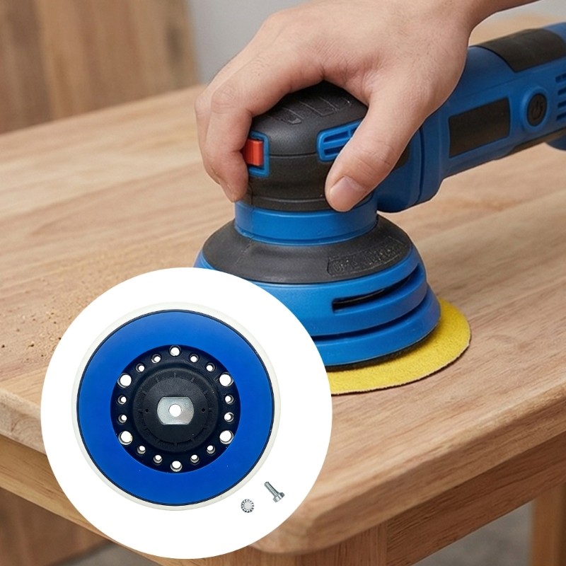 Durability PU Nylon Hook Sanding Disc Holder Support Plate For 150mm Power Tool