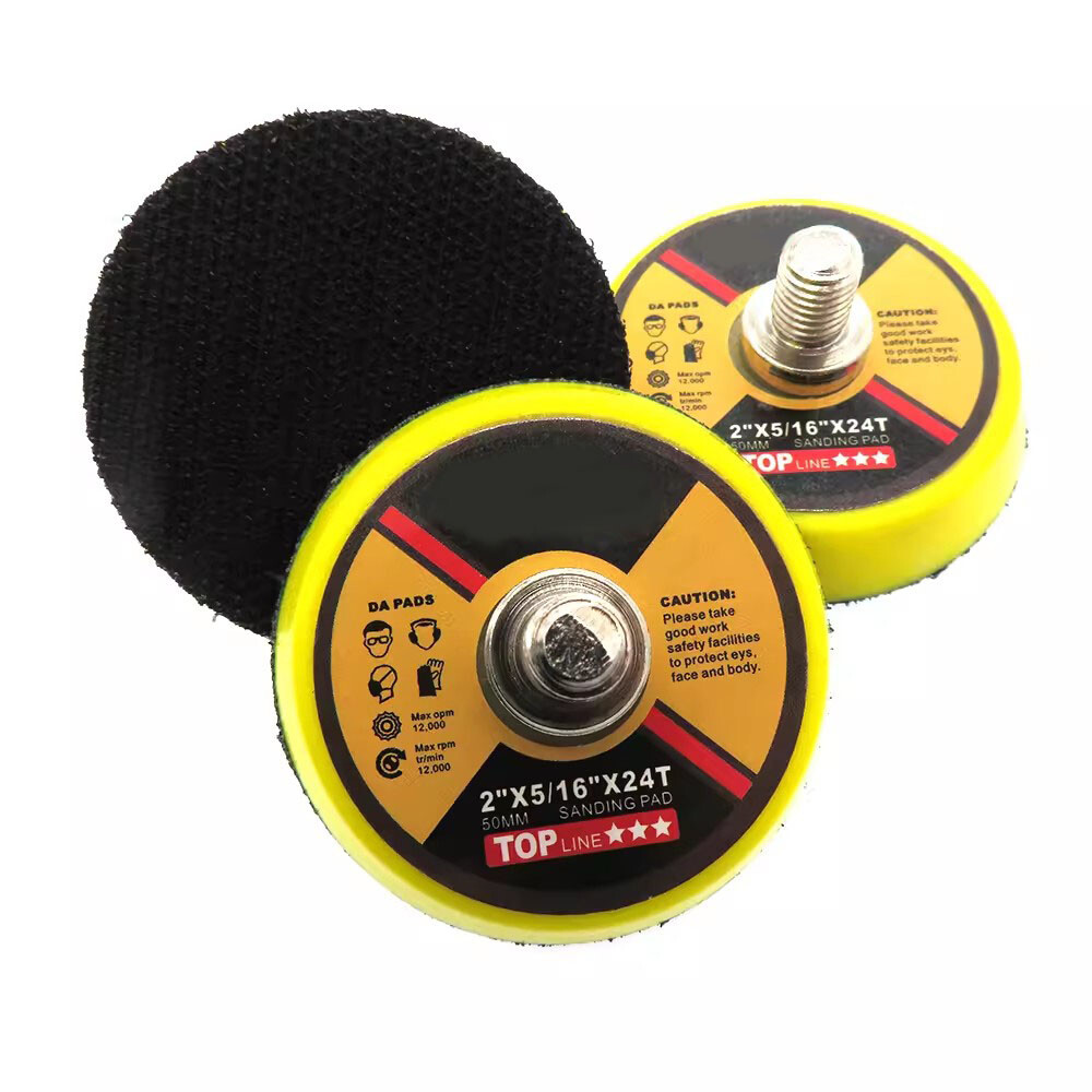 2/3/4/5/6” Hook Loop Backing Pad M8 5/16″×24 Thread For Sanding Disc Air Sander