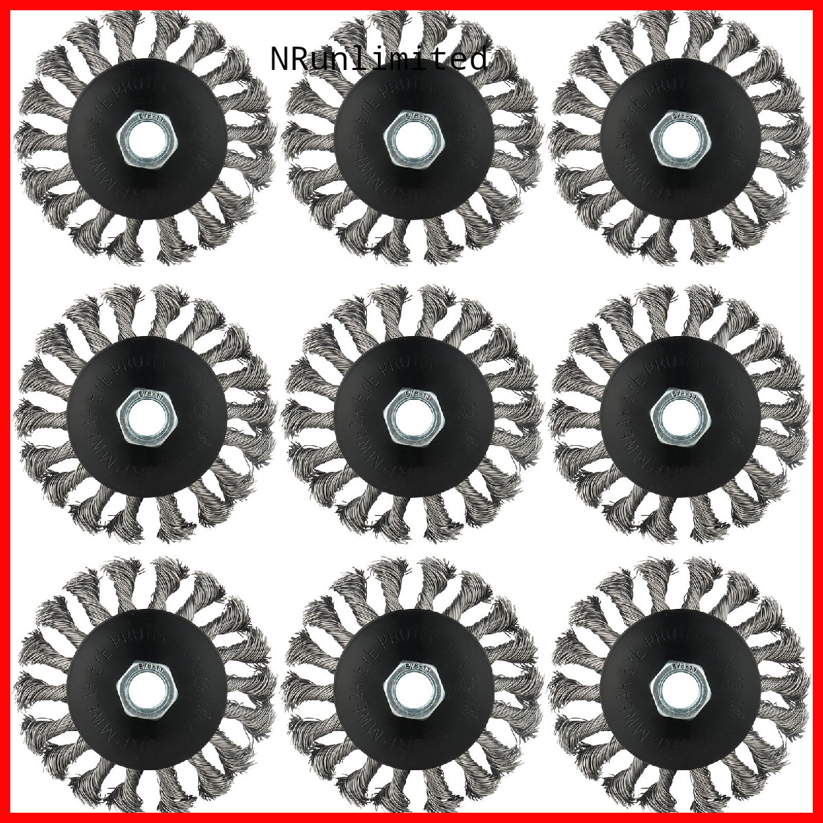 Rocaris 9 Pack 4 Inch Wire Wheel For 4 1/2 Angle Grinder Twist Knotted Wire