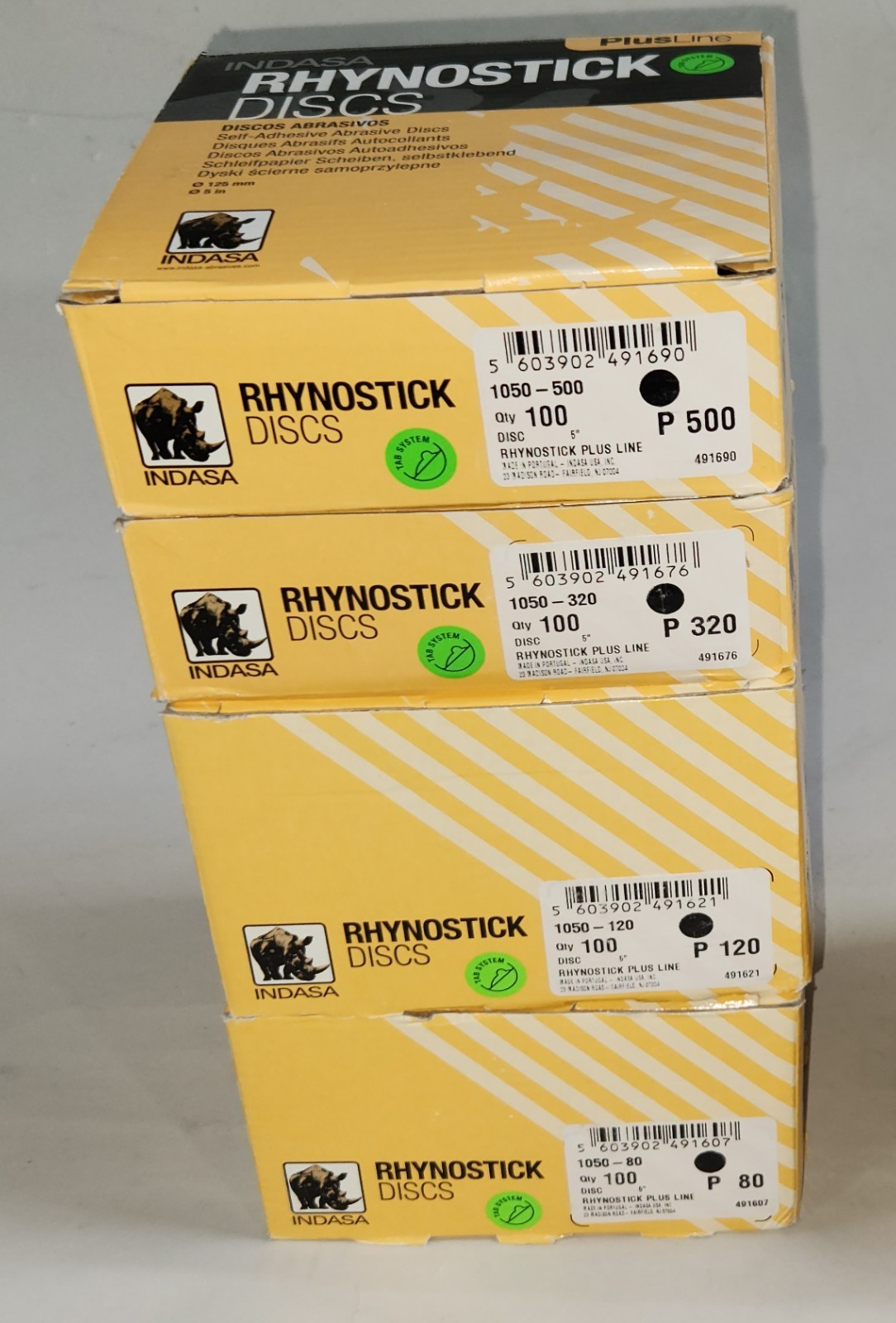 Sandpaper disk: RhynoStick Plus Line, adhesive backed, P 500 grit