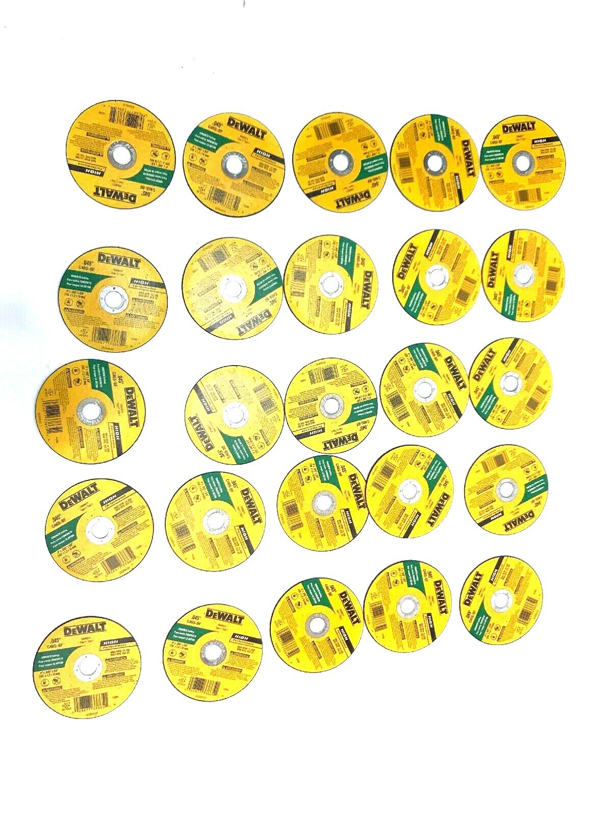 DeWALT Concrete/Masonry Cutting Wheel, 4 x .045 x 5/8-In. DW8071 (Box of 25)