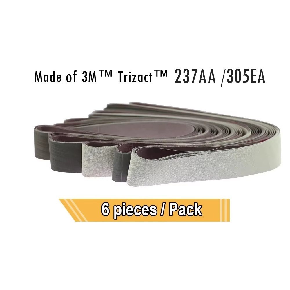 6 Pcs 1220/2000x50mm Sanding Belt Stainless Steel Polishing A3 A5 A6 A16 A30 A65
