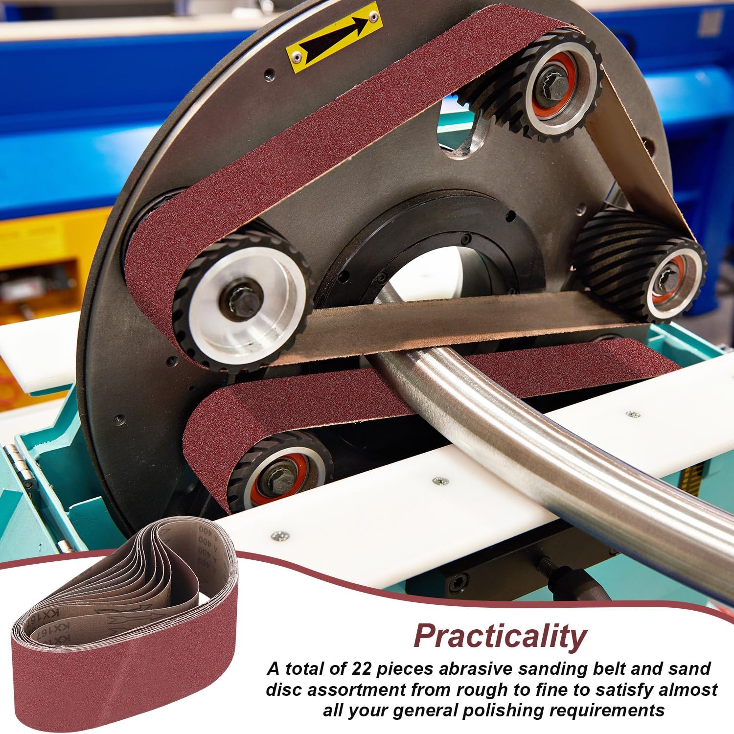 Blulu 44 Pieces Sanding Belts and Sanding Discs Set Includes 4 x 36 Inch Belt…