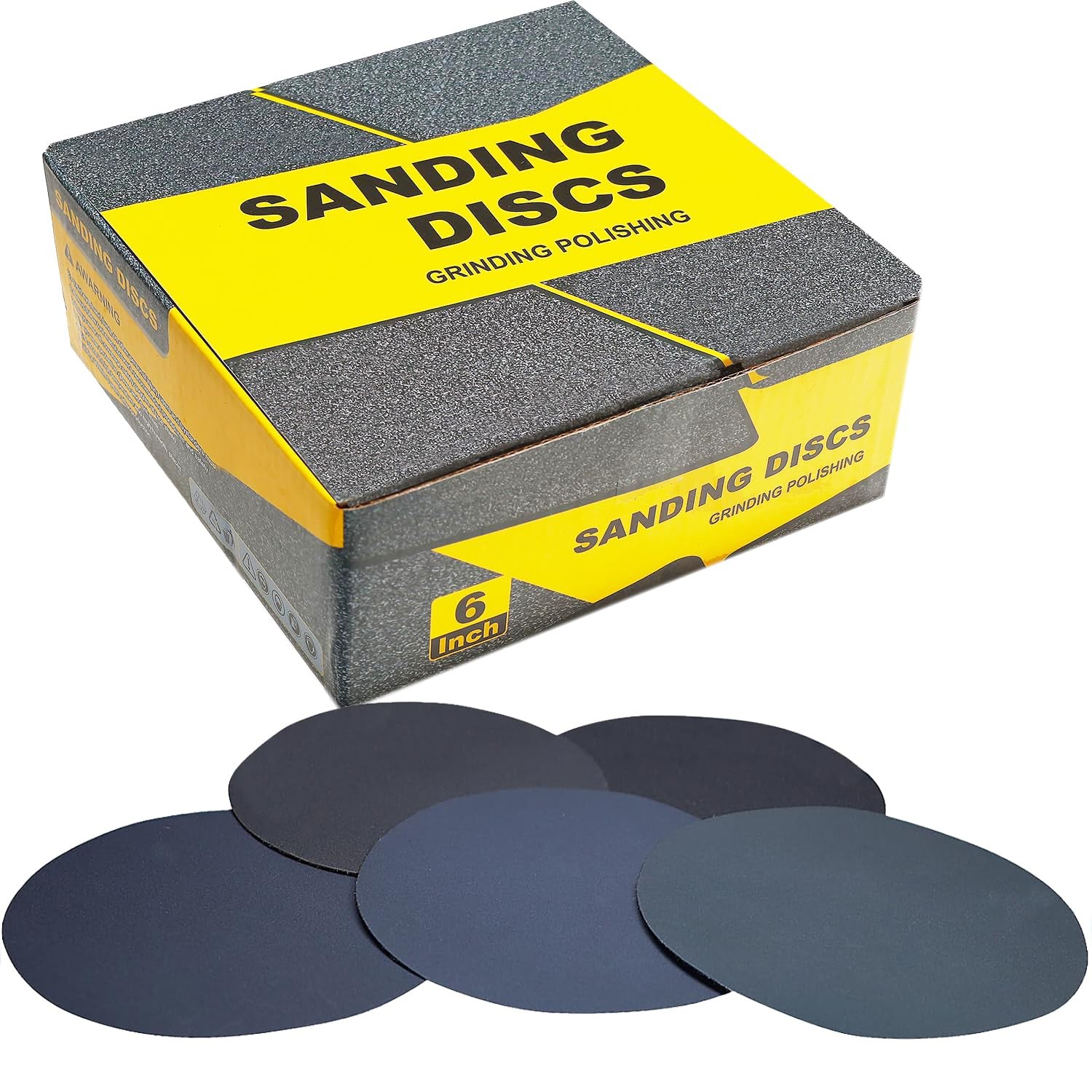 50 PCS 6 Inch Hook and Loop Sanding Discs Assorted- 320 400 600 800 1000 Grit…