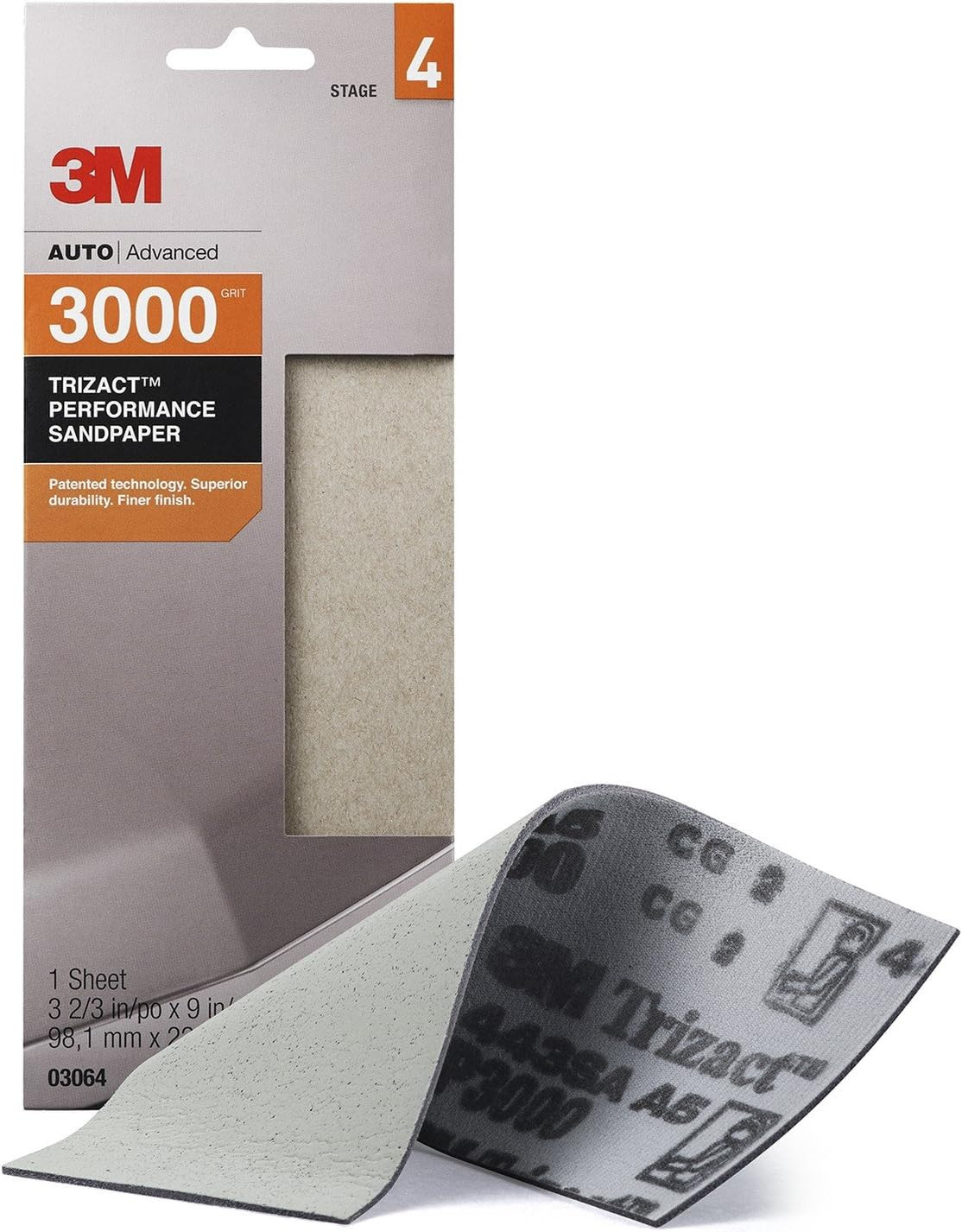 3M (3056) Trizact 3-2/3″ X 9″ 5000 Grit Performance Sandpaper