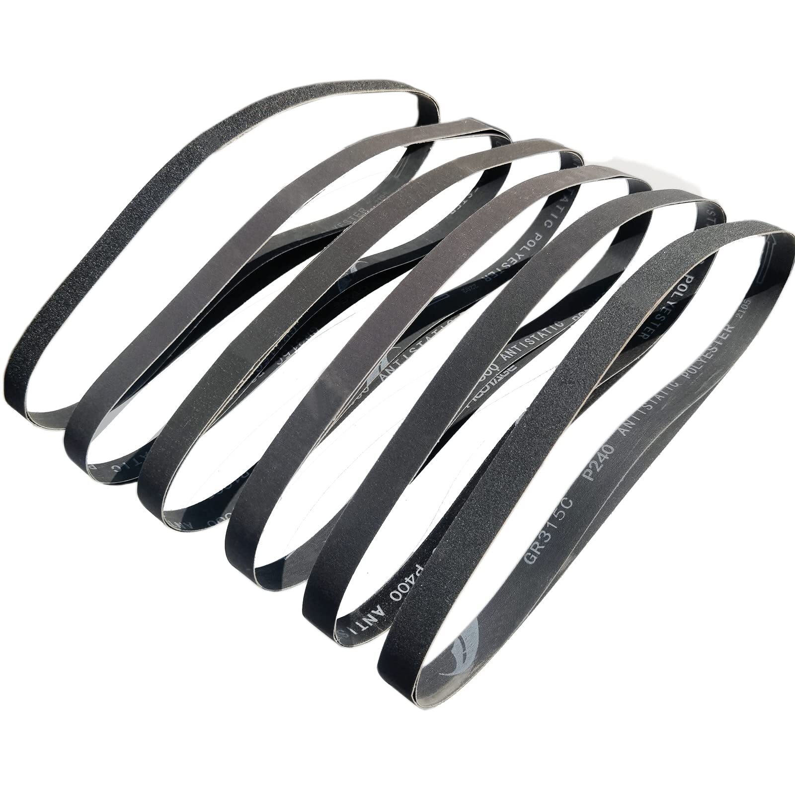 12 Pack 1x42In Silicon Carbide Sander Belts Assorted Grits for Knife Sharpening