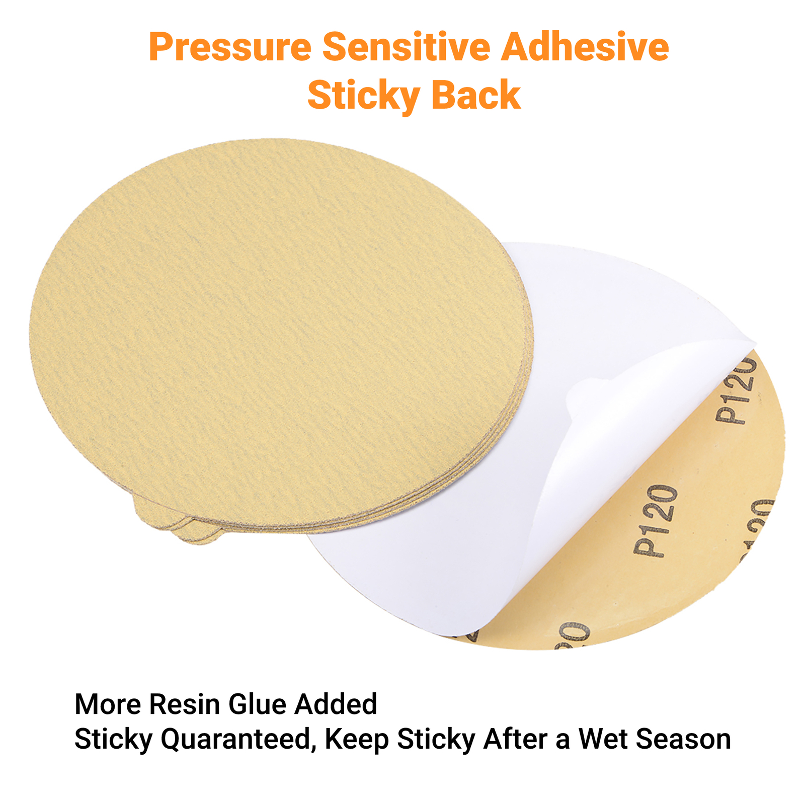 50PCS 6 inch PSA Self Adhesive Sanding Discs 40-800 Grit Orbital DA Sander Paper