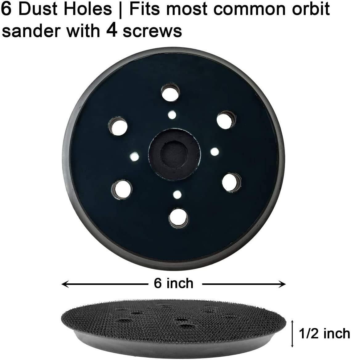 6 Inch 6 Hole Replacement Sander Pad for Ridgid R2611 Random Orbit Sander