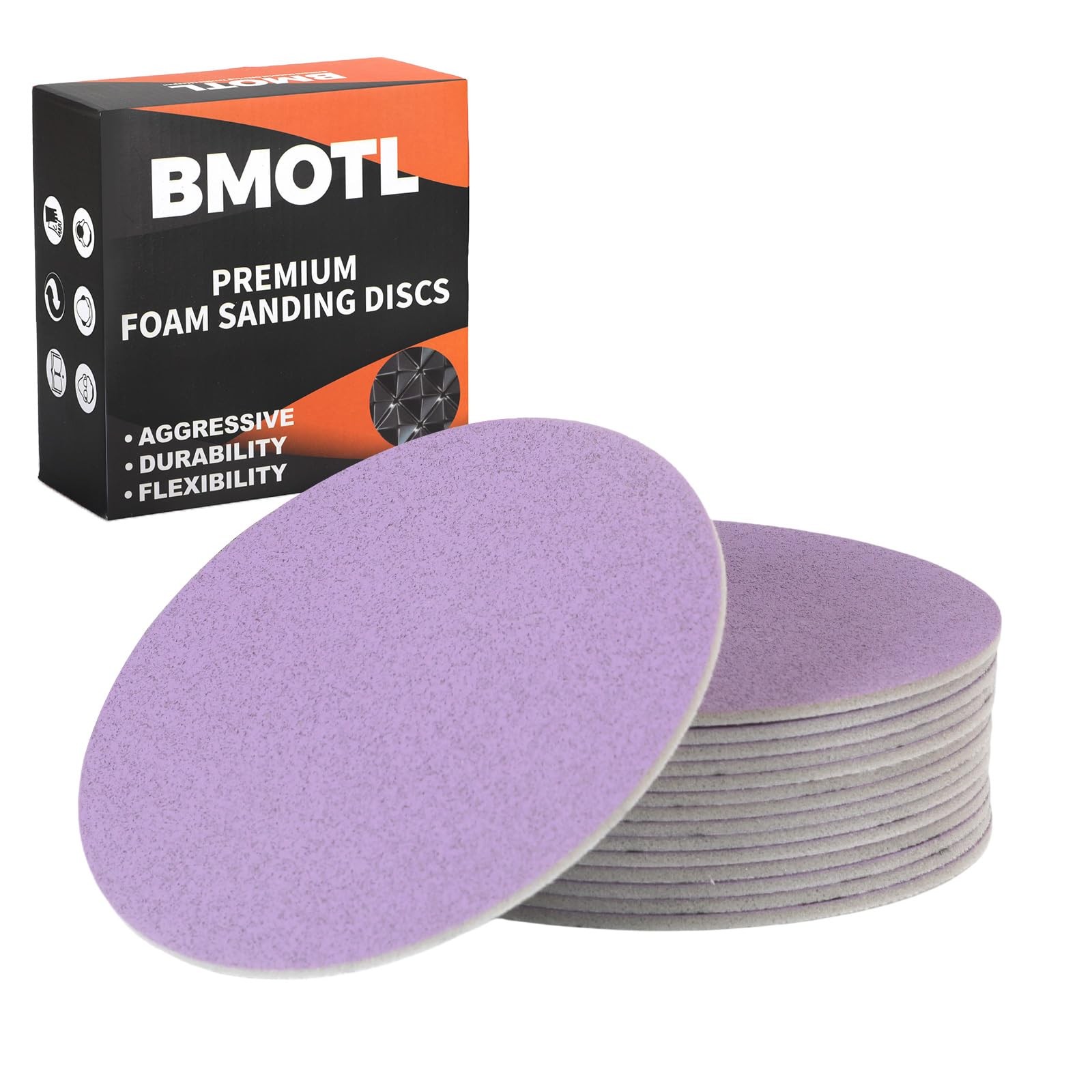 Bmotl 6 Inch Foam Sanding Discs 15Pcs 2000 Grit Wet Dry Performance Sand Paper