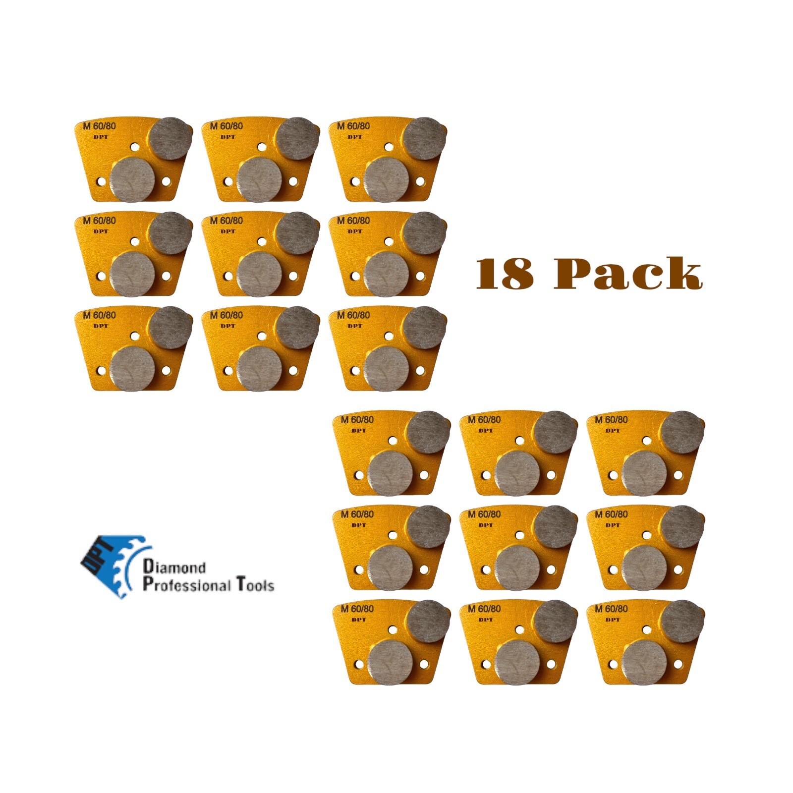 18PK Trapezoidal Grinding Discs for Bolt-on Concrete Floor Grinders Medium Bond