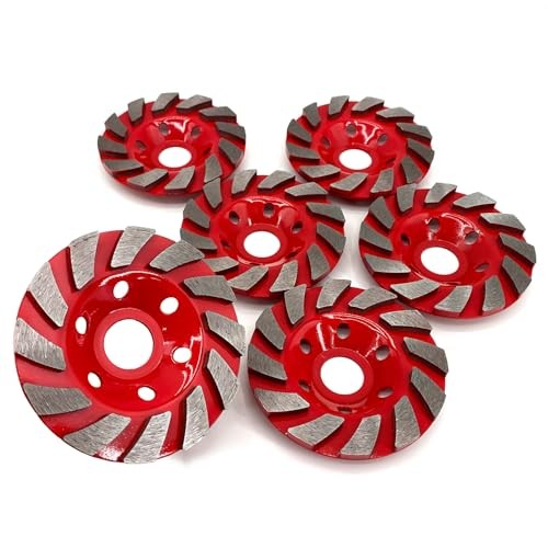 Pieces Turbo Concrete Grinder disc 4 inch Diamond Grinding Cup Wheel 12 Segs 6