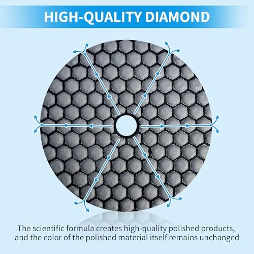 Dry Diamond Polishing Pads,5 Inch Polishing Pads Set of 8 Pieces Plus 5 INCH