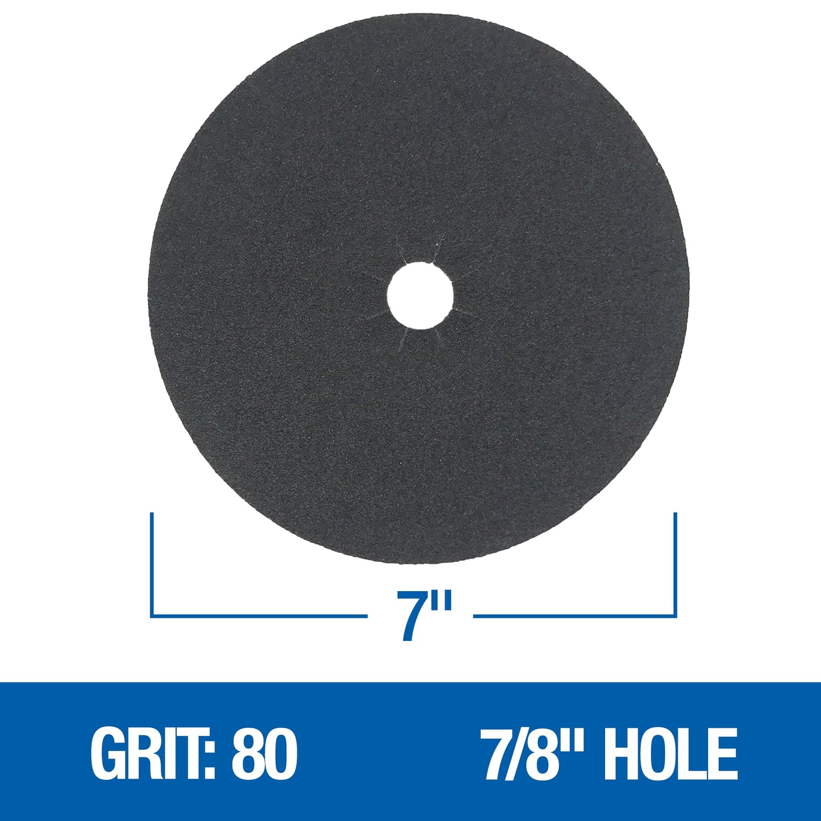 408080 7″ x 7/8″ Hole 80F Grit Silicon Carbide Floor Sanding Discs 50 PCS