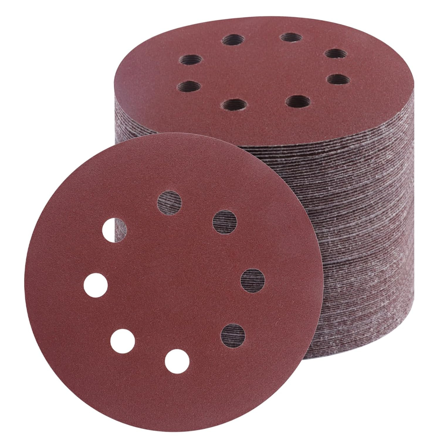 110 PCS 5 Inch Sanding Discs,Round Hook and Loop Sandpaper for Random Orbital Sa
