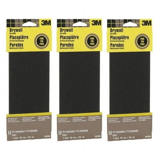 3M 4-3/16 In. x 11-1/4 In. Sanding Screen, Fine (2-Sheets) 9089NA 3M 3 Pack
