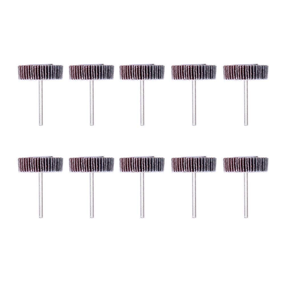 Versatile 10-Pack Aluminum Oxide Flap Wheels, 80 Grit for Polishing & Grinding