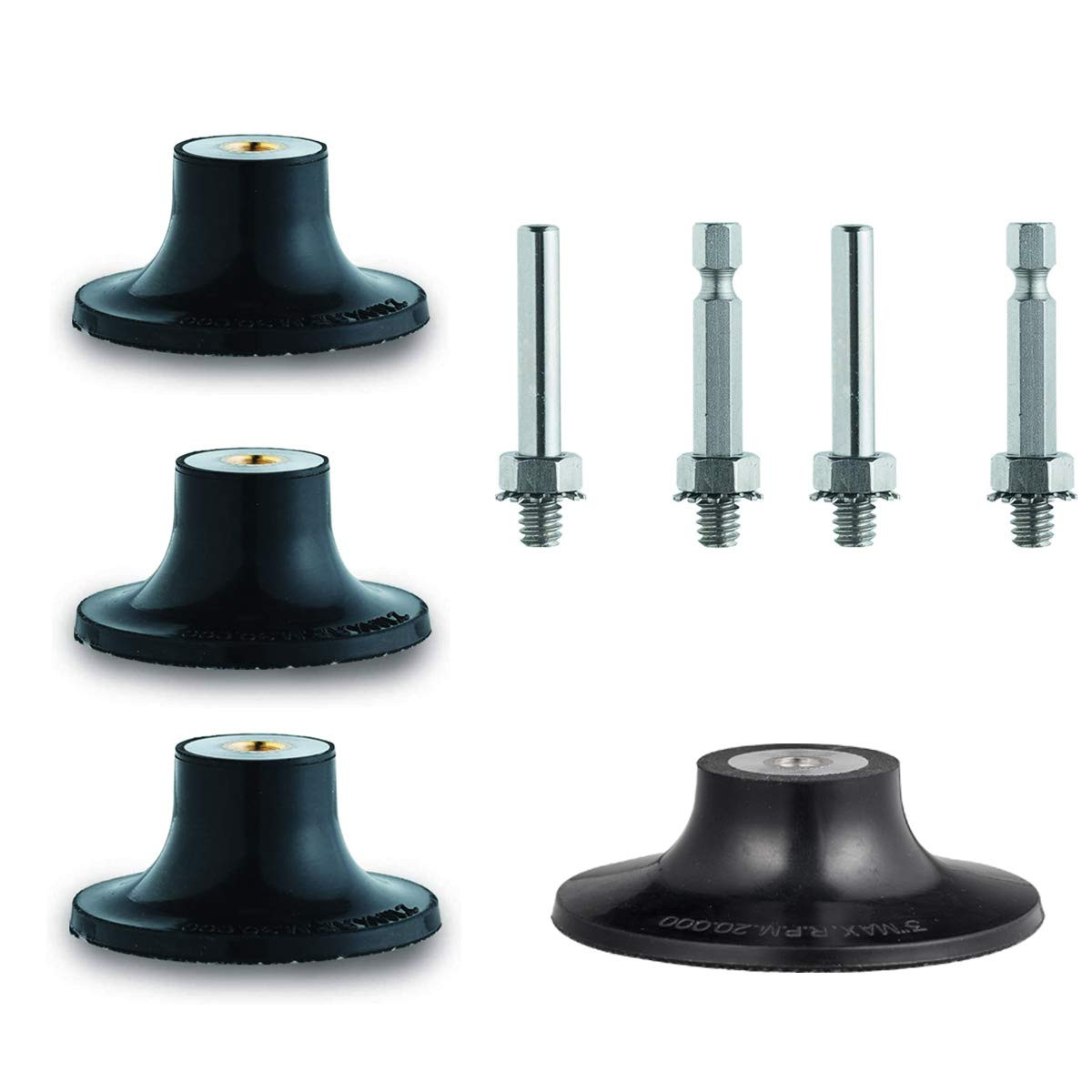 Quick Change Disc Pad Holder, 4 Pack Twist on Disc Holder, with 1/4″ Shanks for