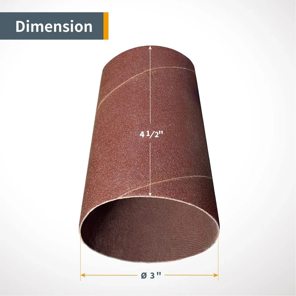 11215 4.5 Inch Sanding Sleeves for Spindle Sander | 120 Grit | Aluminum Oxide…