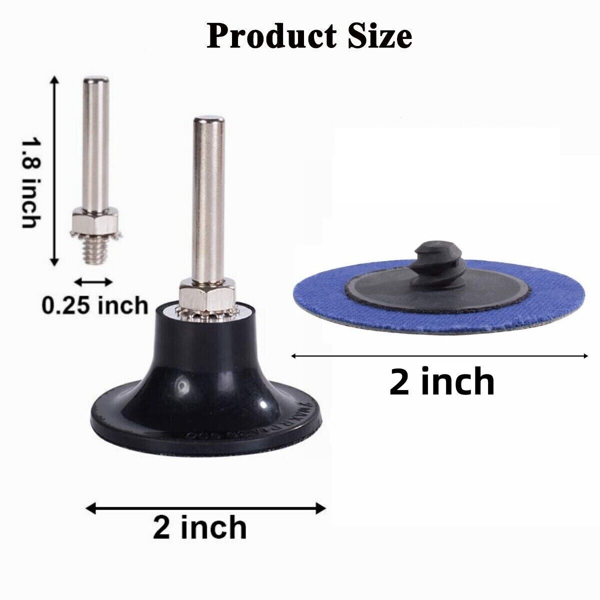 46PCS 2inch A/O Roll Lock Die Grinder Quick Change Sanding Discs Set W/ Holder