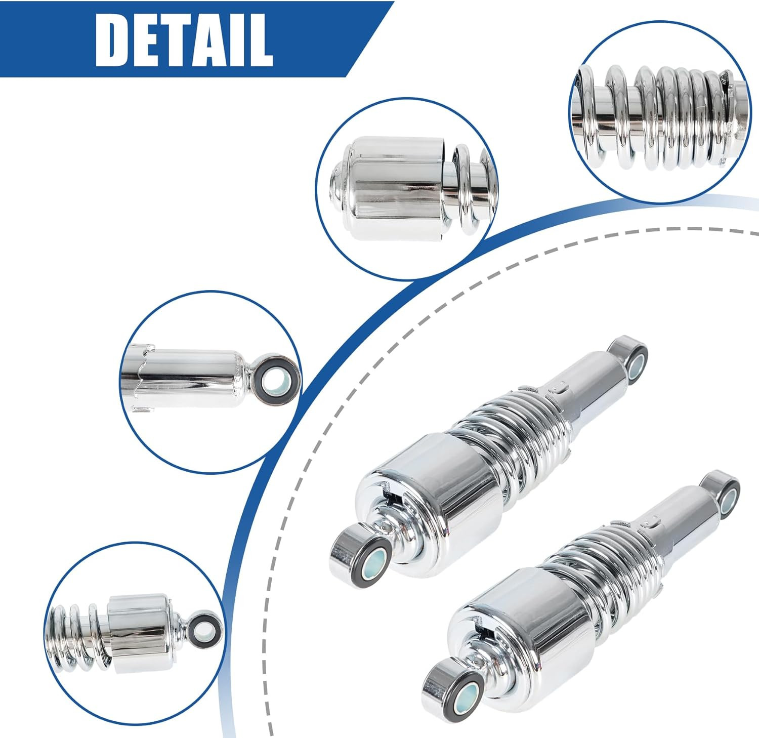 Motorcycle Rear Shocks Absorbers round Hole 10.5Inch 267Mm for Sportster 883 12