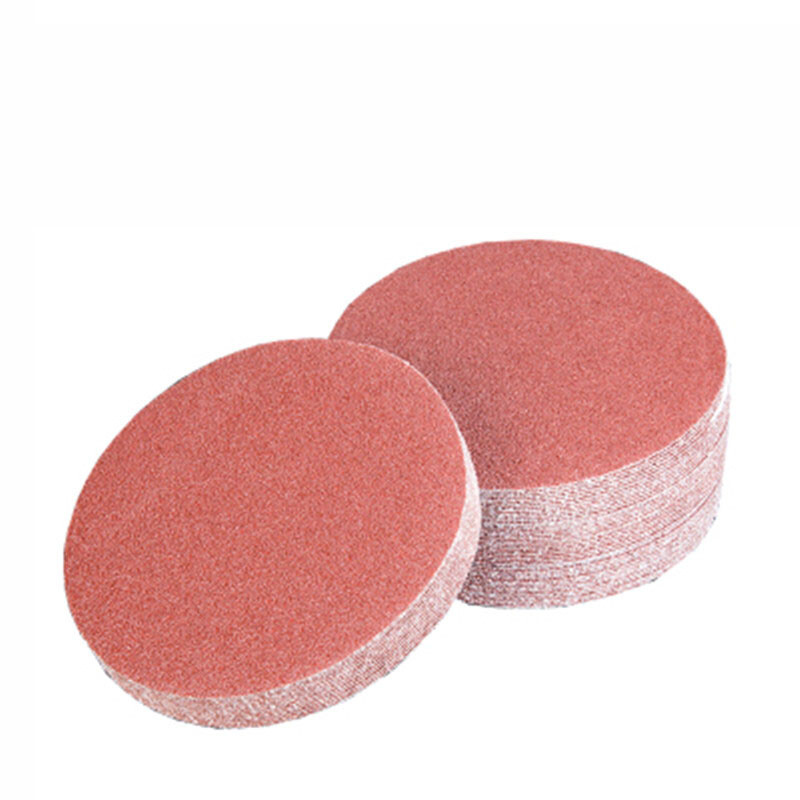 5 Inch 125mm Flocking Red Sand Dry Grinding Sandpaper Disc Hook & Loop 40~2000#