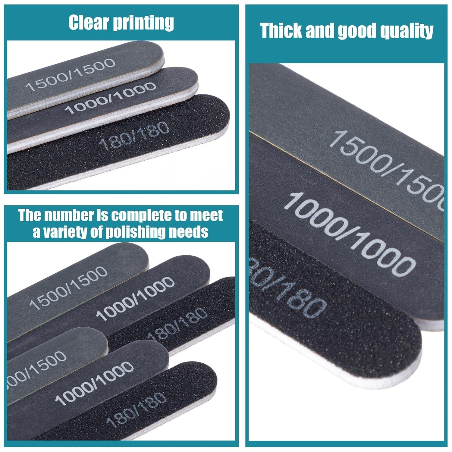 Polishing Sticks Set 20 Pcs for Metal Wood Plastic Models with Grit Ratings