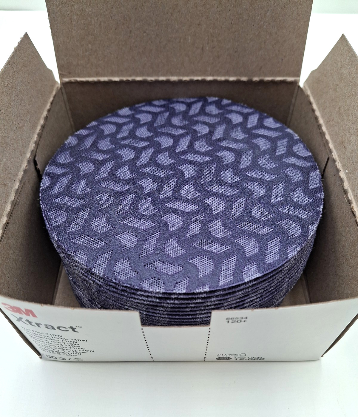50-Pack 3M Xtract™ Cubitron™ II Net Disc 710W – Premium Dust-Free Sanding Discs