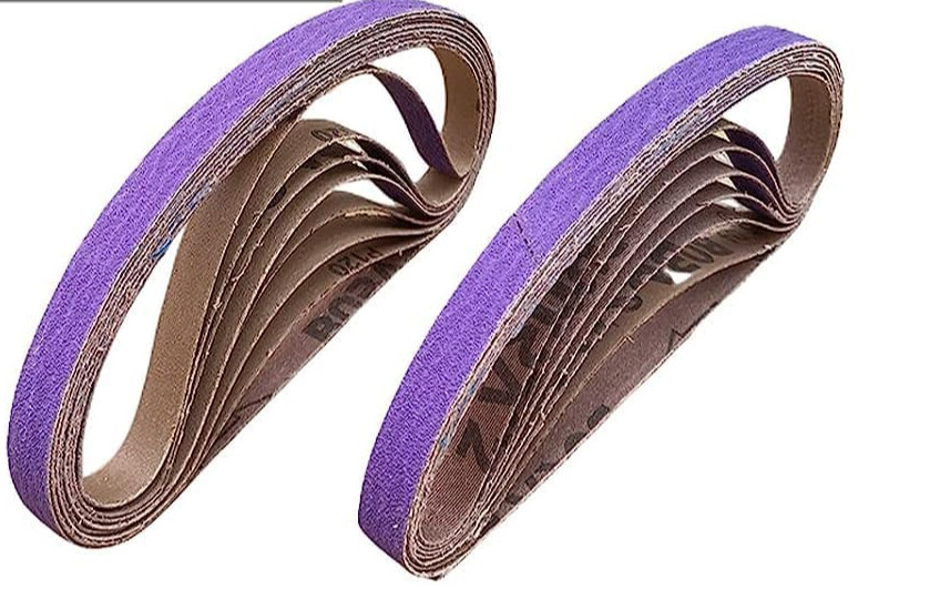 1/2″x 18″ 20PCS File Sanding Belt-240 Grit for Woodworking, Metal/Wood Polishing