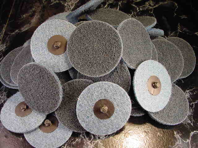 50pc 3″ FINE ROLL LOCK SANDING DISC Made in USA ! Heavy Duty Non Woven